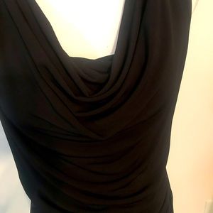 Michael Kors Cowl Neck High Lo Black Dress. Medium